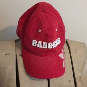 Wisconsin Badgers Adidas Fitted Red Hat